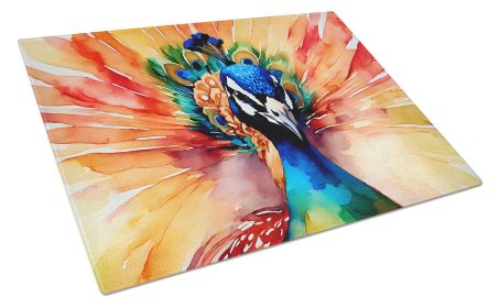 NEW Peacock Glass Cutting Board Decorative Tempered Glass Kitchen Cutting and Serving Board Large Size Chopping Board