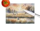 Geese in Flight Glass Cutting Board Decorative Tempered Glass Kitchen Cutting and Serving Board Large Size Chopping Board