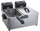 Dukers Commercial Double Basket 10L Electric Deep Fryer Countertop Deep Fryer