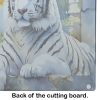 NEW White Tiger Glass Cutting Board Decorative Tempered Glass Kitchen Cutting and Serving Board Large Size Chopping Board