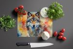 NEW Wolves Wolf Glass Cutting Board Decorative Tempered Glass Kitchen Cutting and Serving Board Large Size Chopping Board