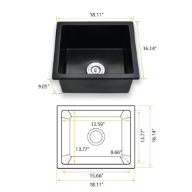 Table Sink With Basket Filter